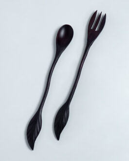 Sendok Garpu Desert Kayu Hitam