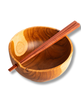Ancient Wooden Ramen Bowl