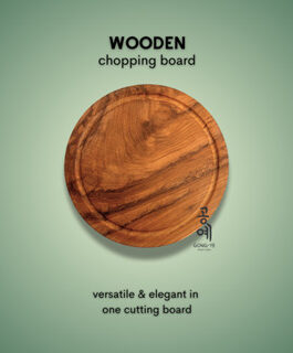 Round Teakwood Chopping Board – Versatile & Aesthetic!