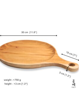 Wooden Round Serve Handle Board