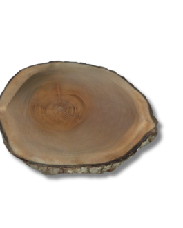 Talenan Natural Kulit Kayu Jati D25 Cm