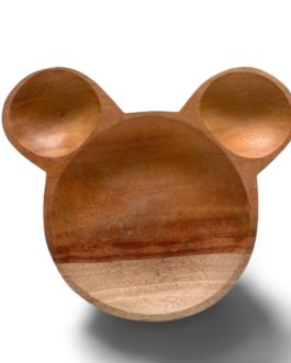 Piring Kayu Jati Anak 2 Telinga