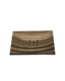 Wadah Sabun Batang Bhn Kayu Jati 8 X 12,5 Cm