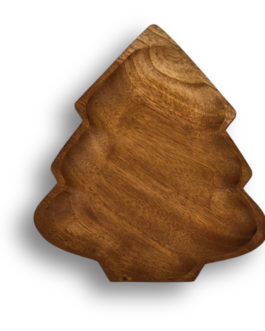 Piring Kayu Cemara Mahoni