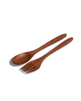 Sendok Garpu Makan kayu 21cm