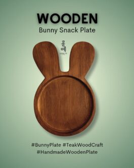 Wooden Easter Bunny Snack Platter