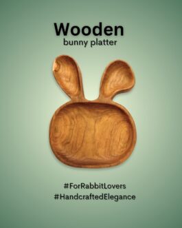 Wooden Wonder Bunny Platter