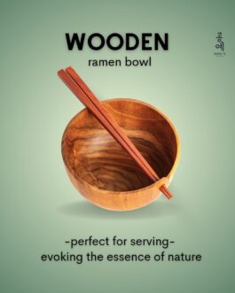 Ancient Wooden Ramen Bowl